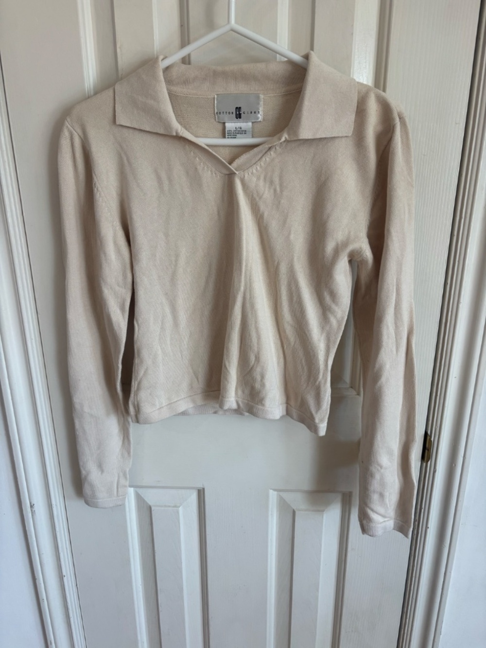 Vintage 90s y2k cream polo light sweater * accepting offers